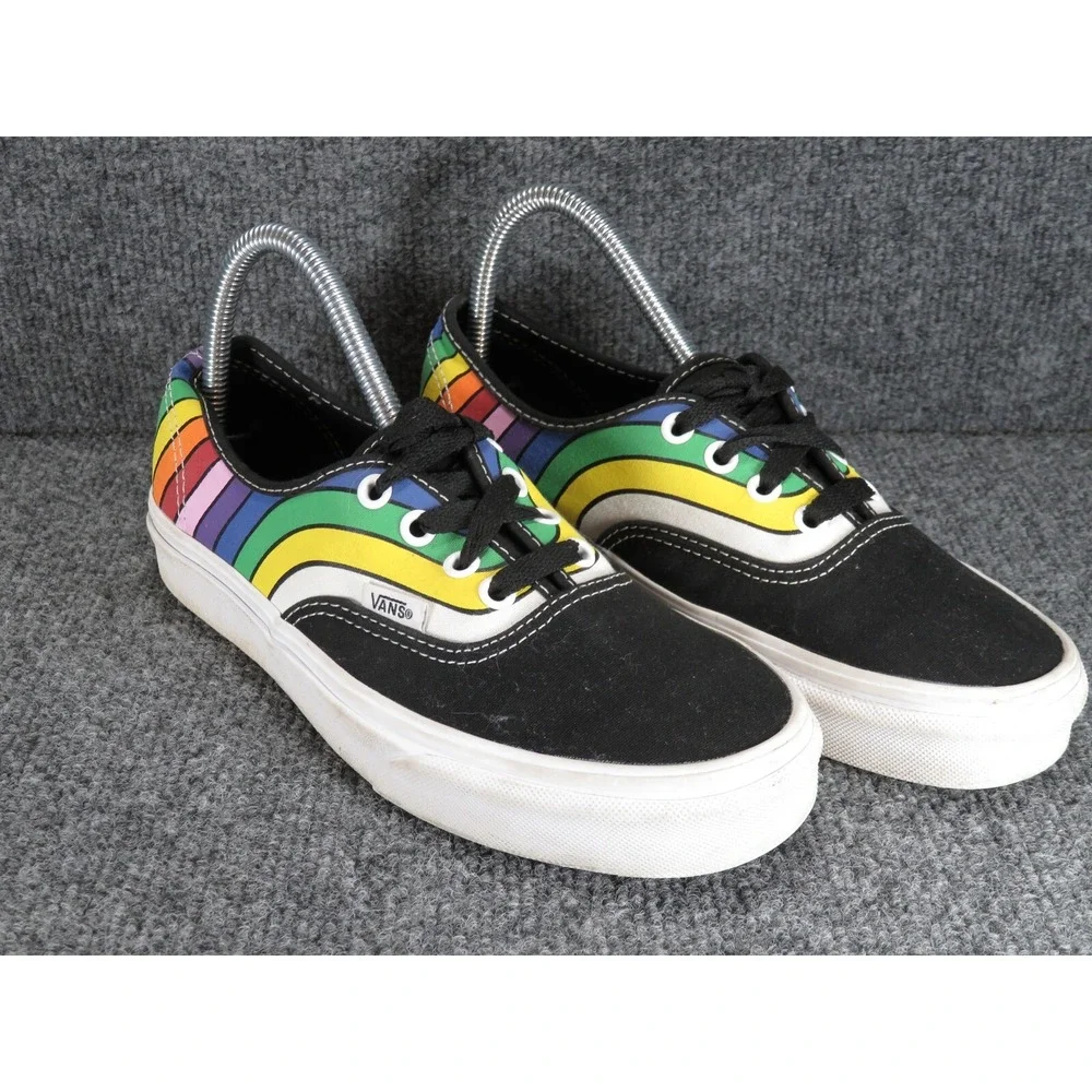 Vans Off The Wall US Women's Size 7.5 or Men's Size 6 Canvas Black/Multi Stripe
